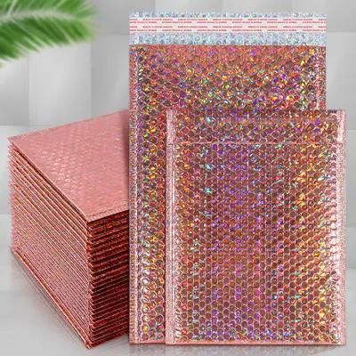 Custom Eco Friendly Recycled Large Shipping Pink Bubble Mailer 8.5*12