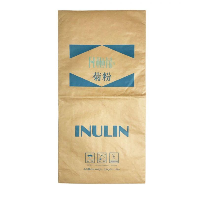 Recyclable Kraft Paper Laminated PP Woven Bag for Cow Cattle Feed 25kg 50kg