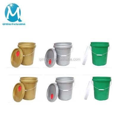 5 Gallon 20L Black Round Color Bucket Plastic Pail Bucket Plastic 5 Gallon Bucket with Spout Lid