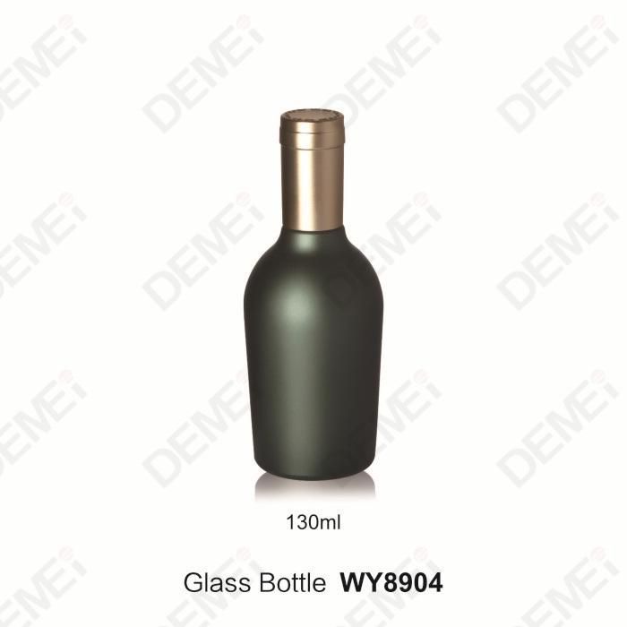 50/130ml 30/50g Cosmetic Skin Care Packaging Green Red Wine Shape Toner Lotion Glass Bottle and Cream Jar with Black Slim Cap