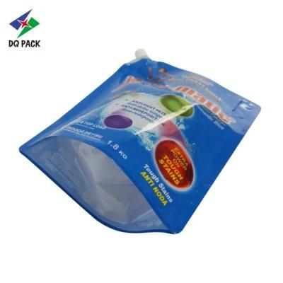 Dq Pack China Manufaturer Custom Printed Spout Pouch Stand up Pouch with Spout for Laundry Detergent Packaging