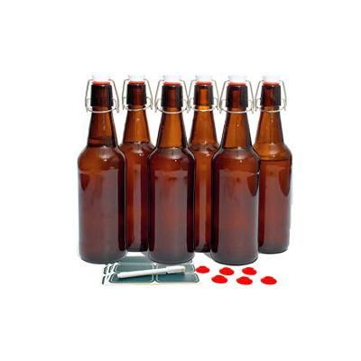 500ml 1000ml Swing Top Beverage Milk Glass Food Container Packaging Clip Lid Juice Beverage Bottle