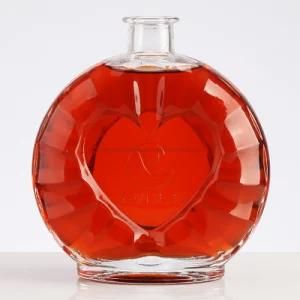Heart Shape 700ml Brandy Glass Bottle