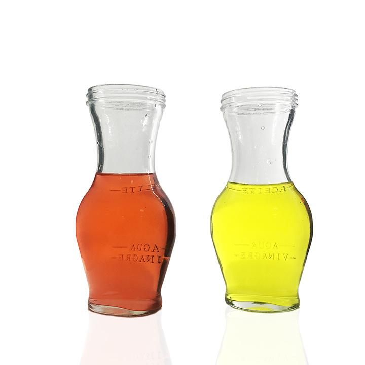 300ml 1L Glass Juice Jar Bottle in Clear with Black Lid