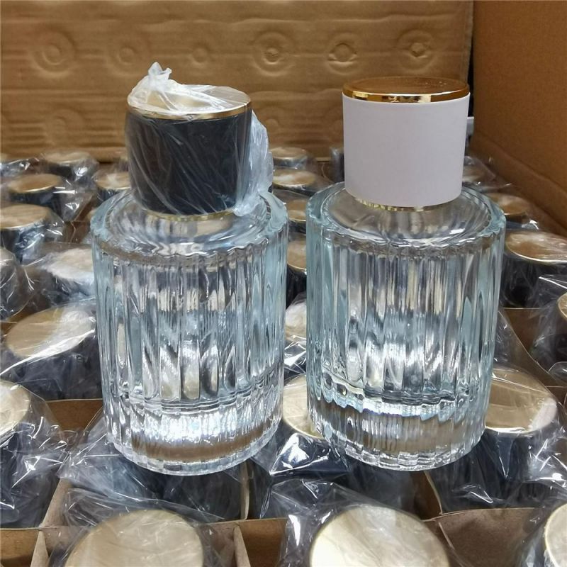2022 New Design 30ml 50ml Luxury Glass Perfume Bottle Cylinder Shape Clear Spray Glass Screw Bottle