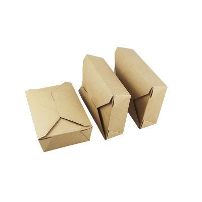 Wholesale Large Food Greaseproof Lunch Packaging Corrugated Kraft Paper Box