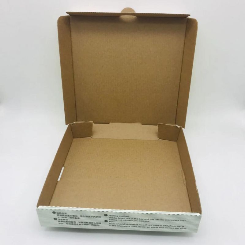 Wholesale Custom Printed with Logo Design Disposable Eco White Kraft Bulk Round Cheap for Sale 12" 16 18 Inch Pizza Boxes