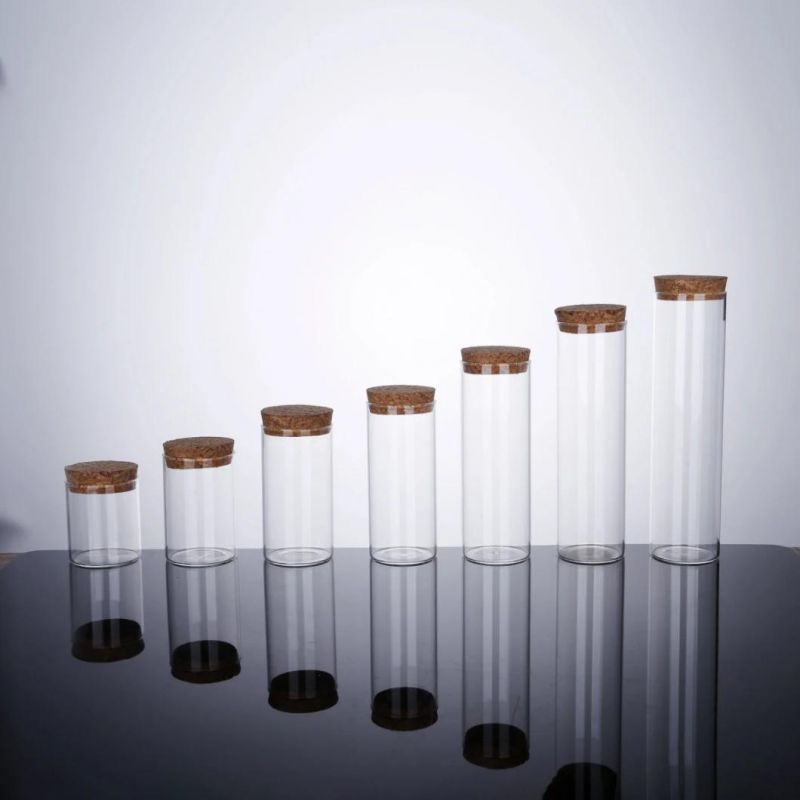 Wholesale 200ml 250ml 300ml 400ml 450ml 500ml 1000ml Kitchen Cereal Storage Glass Jar with Bamboo Lid
