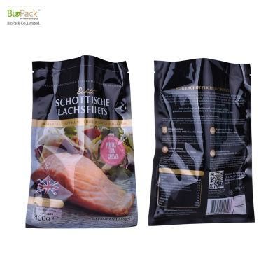 Custom Print Food Grade Flexible Vacuum Bag with Gusset for Fish Such as Salmon