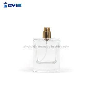 50ml Clear Glass Bottle with Gold Aluminum Cap