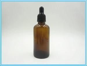 1oz 2oz Amber Round Boston Glass Bottle with Dropper