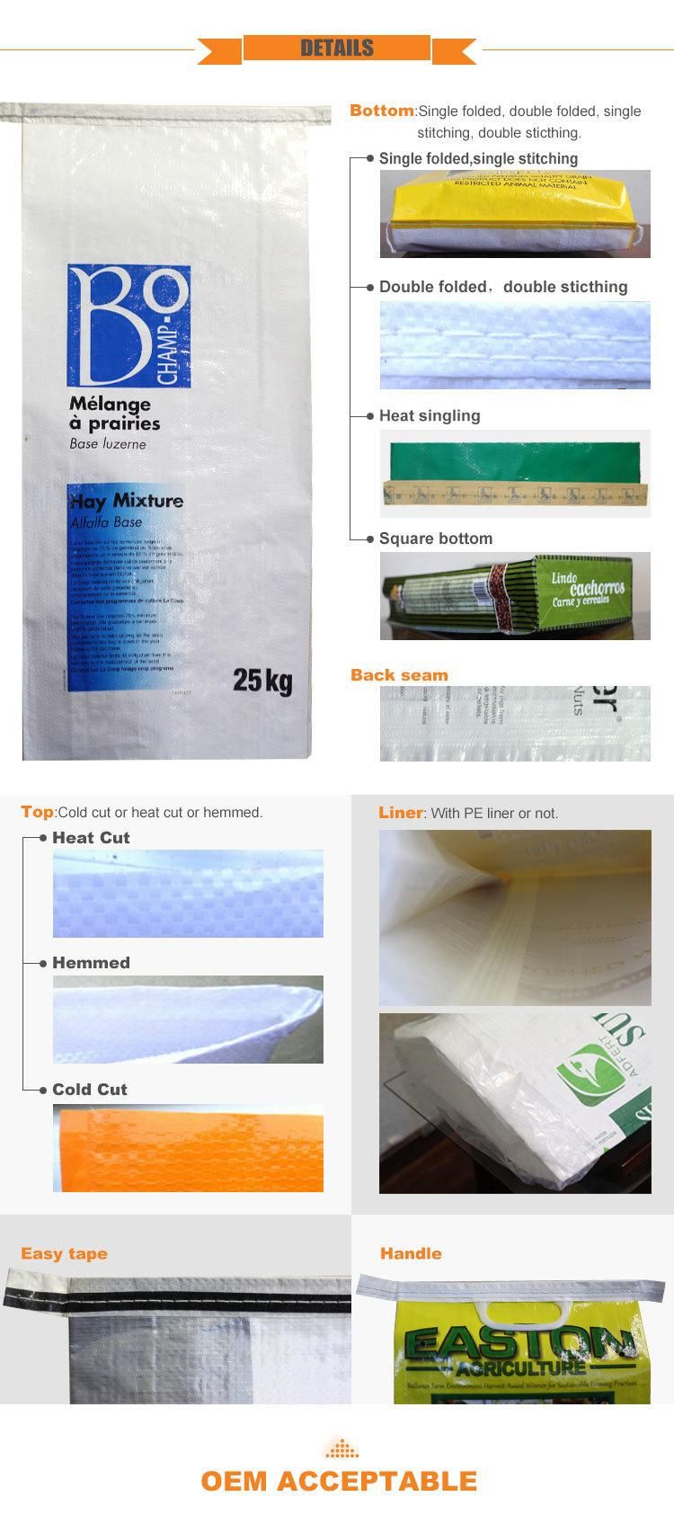 OEM Printing 15kg 20kg Plastic BOPP Laminated PP Woven Bag Sacks 25kg for Fertilizer 50kg