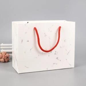 Customized White Cardboard Paper Handbags, Printed Advertising Gift Packaging Bags, Clothing Shopping Handbags
