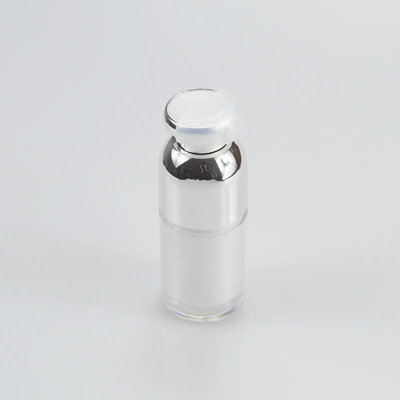 Acrylic Lotion Bottle 30ml cosmetic Essence Liquid Bottle with Sliver Pump