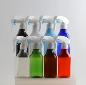 200ml Pet Plastic Longneck Square Shape Hand Trigger High Mist Spray Bottle