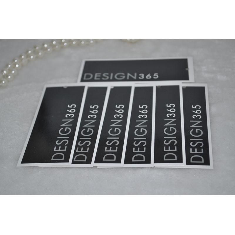 Grey Ground Whitw Paper Hangtag for Garment