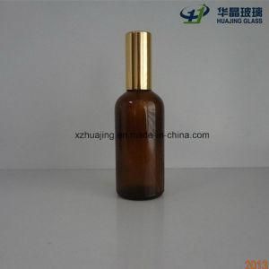 100ml Amber Essential Oil Glass Bottle with Gold Pump Spray