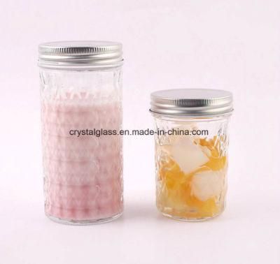 Mini Eco Wide-Mouth 4 Oz 8oz Mason Tapered Glass Jar