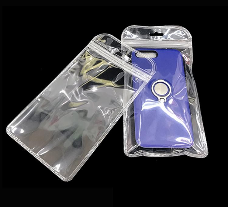 Round Type Customized Double Clear Plastic Zipper Bag Transparent/Color