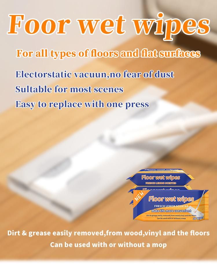 Biodegradable Floor Wet Cleaning Wipe for All Types of Floors and Flat Surfaces