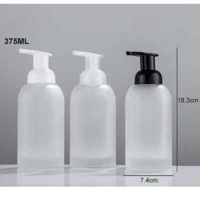 Wholesale Refill Bathroom Frosted Clear Shampoo Hand Foam Soap Dispenser Liquid Glass Bottle