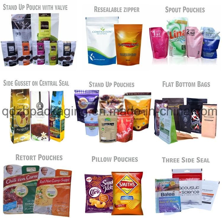 Custom Printing Resealable Zip Lock Food Packaging Bag for Snack