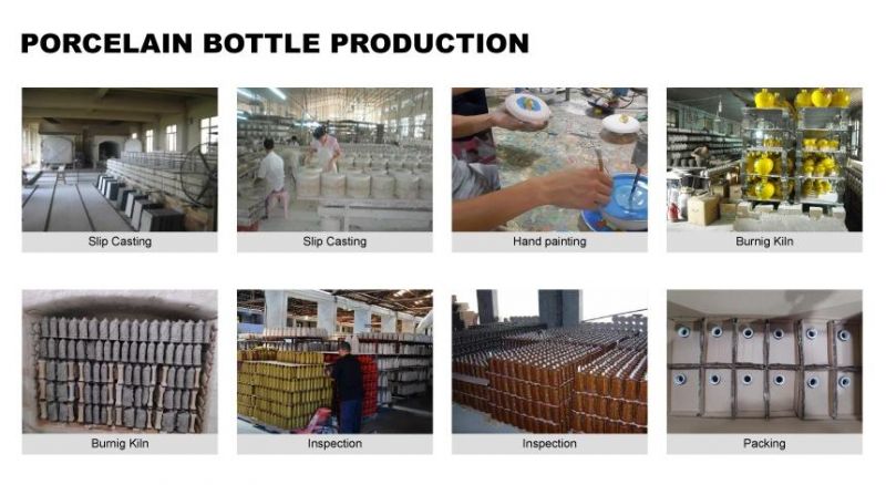 Factory Custom Slim Round Handcraft Ceramic Bottles 500ml with Lid