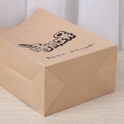 Custom Printed Disposable PE Foil Kraft Paper Bag for Fried Food