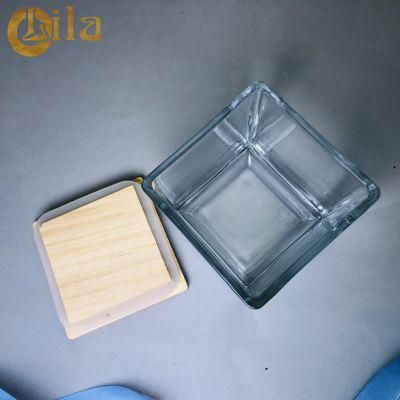 Wholesale New 300ml China Luxury Candle Glass Jars with Bamboo Wood Lids
