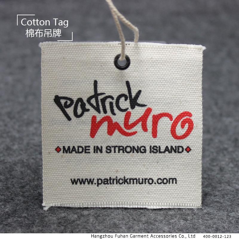Canvas Printed Garment Canvas String Hang Tag