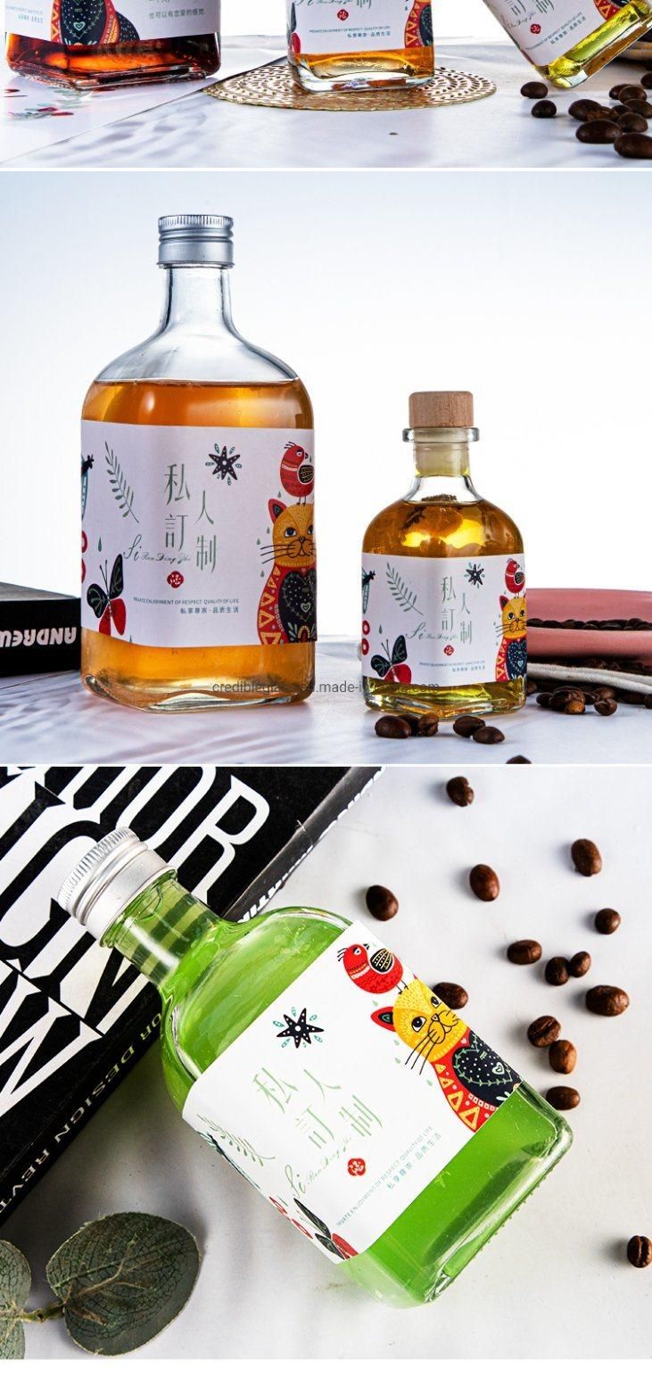 100ml 250ml 300ml 500ml Credible Customized Juice Milk Beverage Coffee Wine Mineral Drinking Glass Bottle