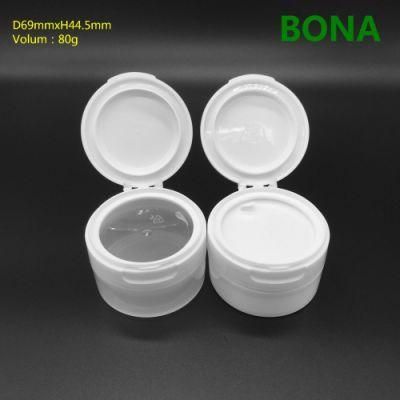 80g Cosmetic Jar with White Flip Top Cap