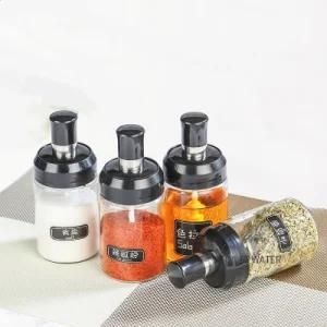 250ml Olive Oil Glass Bottle Dispenser Spice Bottles Jars Seasoning Spoon Oil Brush Honey Lid Seal Sauce Kitchen Storage Organization