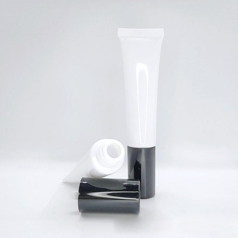 China Made Double Layer Personal Care Usage Plastic PE 2 Layers Matt Finish Plastic Cosmetic Tube with Airless Pump Cap