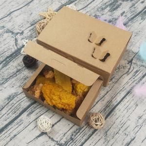 Korean Fried Chicken Packaging Box Takeaway Kraft Paper Packaging Box Chicken Cutlet Fries Box Custom Dim Sum Food Carton