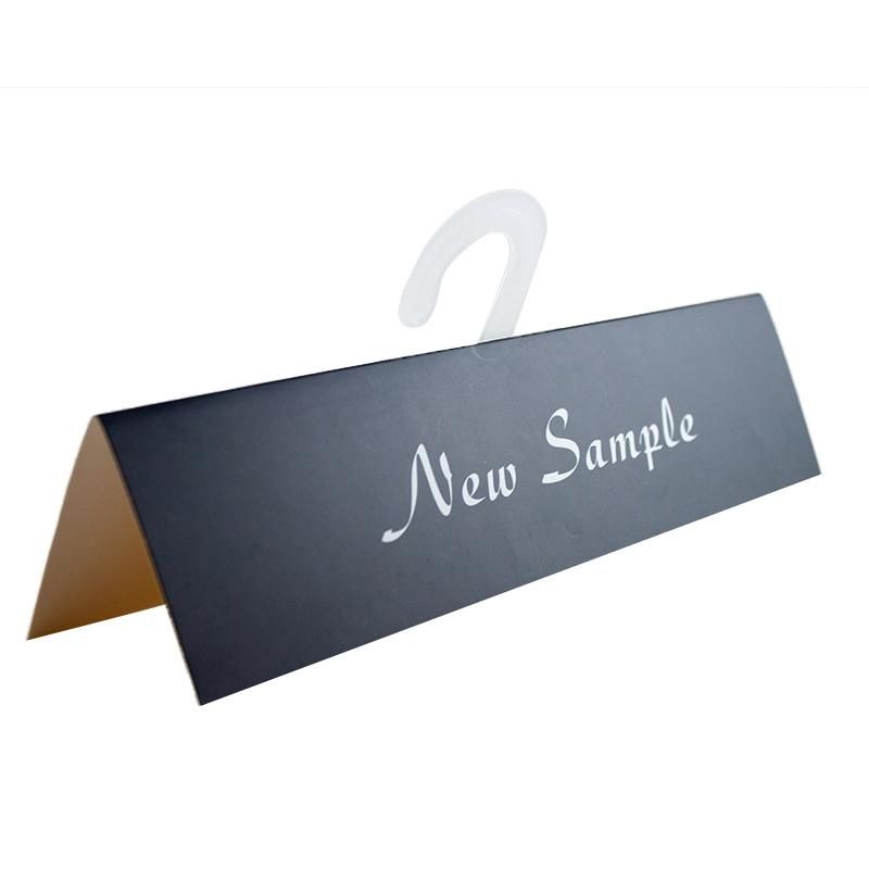 Hot Sale 34*12cm White Hot Stamp Gold Foil Display Card Fabric Hang Tag