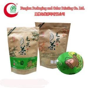 Tea Ziplock Bags Kraft Paper Packaging Bags Stand up Pouch