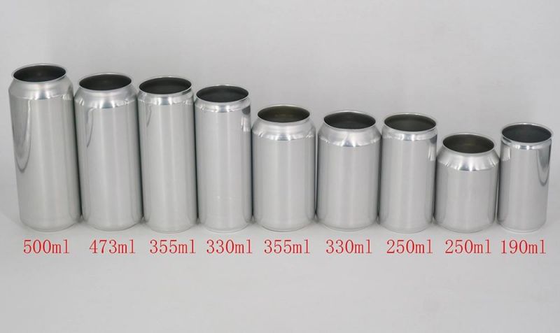 China Factory 250ml 330ml 355ml 473ml 500ml Aluminium Easy Open Cans for Beverage Soda Cola Beer Energy Drinks