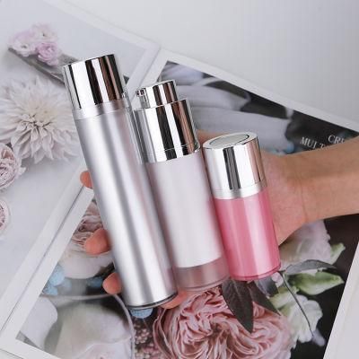 Wholesale 15ml 30ml 50ml Empty Luxury Rotary Acrylic Cosmetic Packaging Round Twist up Skin Care Airless Pump Lotion Bottle