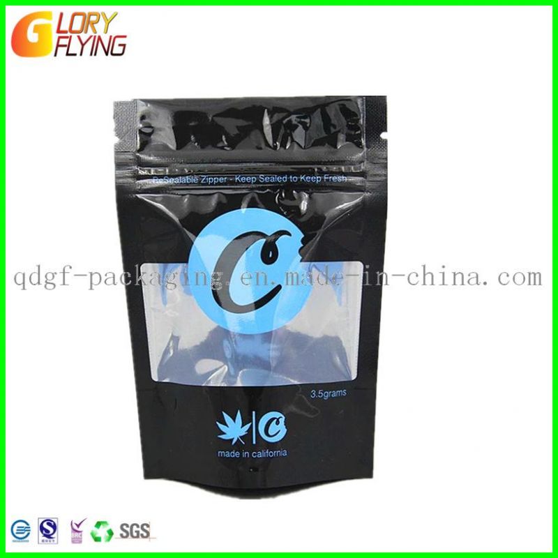 Plastic Child Proof Tobacco Bag Smell Proof Mylar Bags with Double Zipper