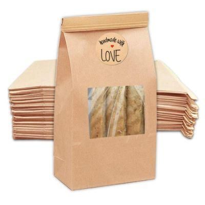 Wholesale Food Grade Tin Tie Kraft Paper Bag with Window