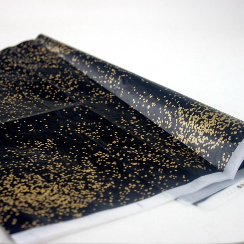 Apparel Shoe Black Custom Printed Black Wrapping Paper