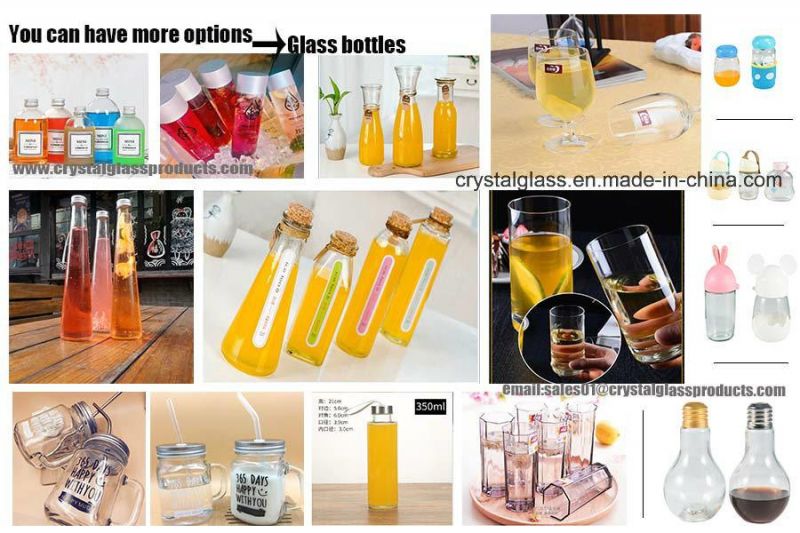 400ml Lovely Crystal Glass Bottle for Water and Juicing Drinking Bottle