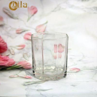Hot Sale Wholesale 180ml Clear Candle Vessels Candle Holder Candle Jar