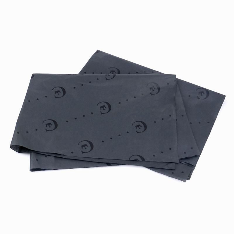 20*30inches Logo Printed Custom Black Tissue Wrapping Paper
