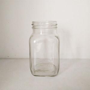 300ml Empty Square Glass Honey Jar