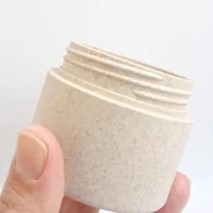 Original Wheat Color Wheat Straw Biodegradable 50g Jar for Cosmetic Packaging