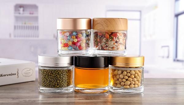 Glass Food Packing Jar with Screw Cap