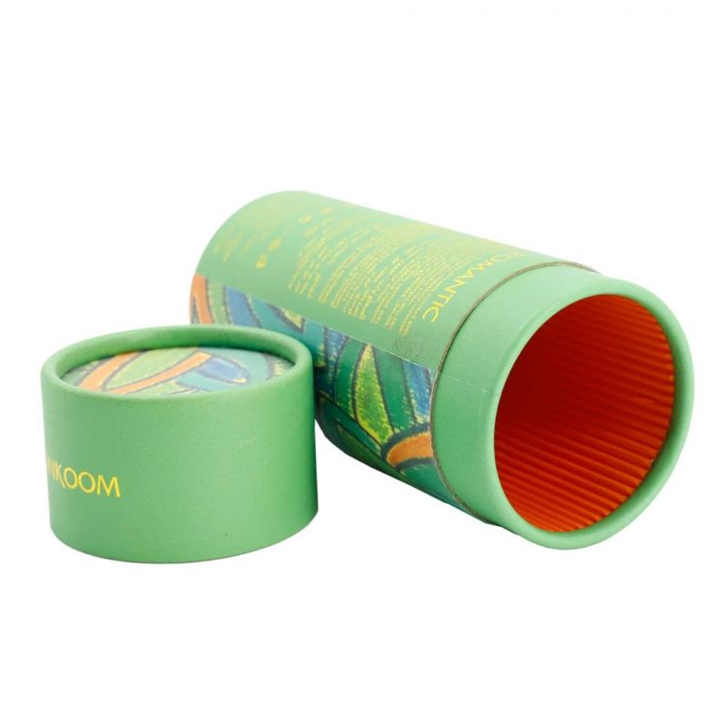 Custom Design Food Grade Paper Tubes with Packaging Tube Cartoon for Coffee and Tea Paper Tube