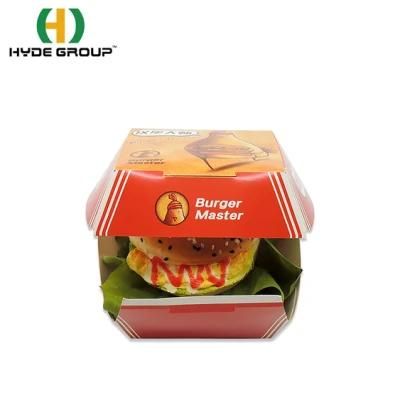 Food Grade Cardboard Hamburger Packaging Paper Burger Box